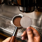 54 mm Bottomless Portafilter with Puck Screen, 3 Ears Espresso Portafilter Compatible with Breville Barista Express Machines,Stainless Steel Porta filter and Rosewood Handle