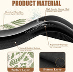 Leaves and Herbs Dish Drying Mat for Kitchen Counter Coffee Bar Mat Hide Stain Absorbent Rubber Backed Dish Drainer Rack Pad Coffee Maker Espresso Machine Table Accessories 15.7 x 23.6 Inch