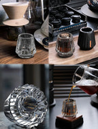 Cocinare Espresso Cups Set of 2, Crystal Clear Espresso Shot Glasses, Ideal Small Demitasse Cups for Pour Over Coffee Maker and Cortado, Essential Coffee Bar Accessories, Gift for Lovers, 1.5 OZ