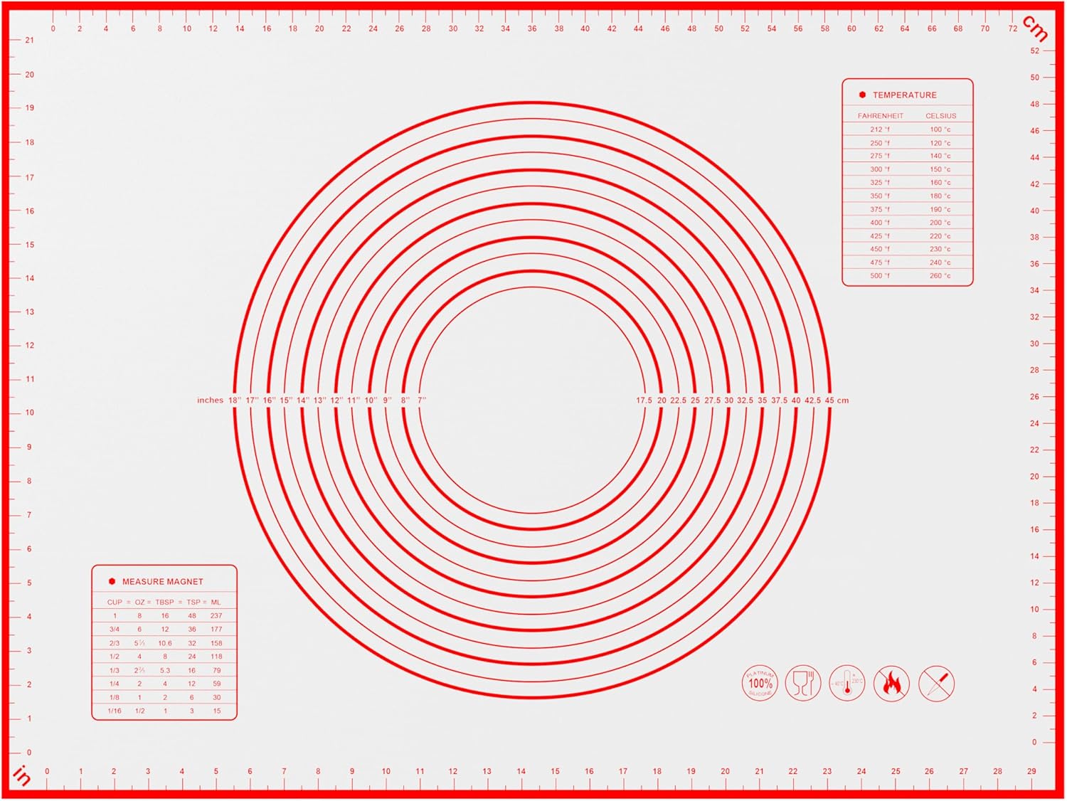 BlueBark 1 PCS - 28"L x 20"W Non-stick Silicone Baking Mat for Pastry & Dough, Sourdough Bread Making Tools, Kitchen Counter, Cooking Enthusiasts