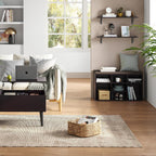 DINZI LVJ Long Wall Shelves, 23.6 Inch Wall Mounted Shelves Set of 2, Easy-to-Install, Storage Ledges with Sturdy Metal Brackets for Living Room, Bathroom, Bedroom, Kitchen, Espresso