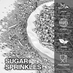 Silver Pearl Rods Star Sugar Sprinkles, Silver Sprinkles for Cake, Edible Pearls Baking Candy, 150g/5.29oz Mix Size, Cupcake Decoration, Wedding Party Supplies