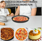 SENENQU 2 PCS 9 Inch Non-Stick Tart Pan, Pie Tart Quiche Pans Removable Bottom Tart Pans Non Stick Pie Pan, Loose Bottom Fluted Tart Pan Round Pot Quiche Pan for Oven Baking