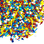 Manvscakes Sprinkles- Edible Cake and Cupcake Sprinkles with Assorted Shapes and Sizes for Parties, Metallic Sprinkle Mix for Cookies, Ice Cream, Cake and Cupcake Decorating, 4 oz (Primary)