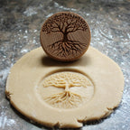 Wood Cookie Stamp, 2.5 Inch (Rooted CS-122)