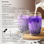 Boba Moo Premium Boba Tea Kit With Taro Milk Tea Flavor - Only 10,000 Kits Yearly, Small Batch Bubble Tea Kit With Exceptional Taste & Chewiness, Vegan, Lactose-Free, 6 Servings