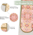 Maison d' Hermine Double Oven Mitts 100% Cotton 7"x35" Double Oven Mitt Heat Resistant BBQ Cooking Gloves with Loop, Baking, Grilling, Home, Kitchen, Handling Hot Pans (Damask)