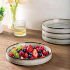 GBHOME 9'' Large Ceramic Pasta Bowls, 32oz Stoneware Pasta Serving Bowls Set of 4 for Kitchen, Wide Bowls for Fruit,Pasta,Salad,Oatmeal,Meal, Microwave Safe, Reactive Glaze-Green Wheat