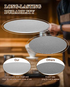 53.5mm Coffee Puck Screen & Walnut Puck Screen Holder, 316 Stainless Steel Espresso Filter for Espresso Portafilter, Professional Tool for Portafilter Filter Basket