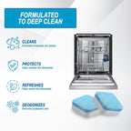 Air Jungles Dishwasher Cleaner Tablets 24 Count, Fragrance Free, Deep Cleaning Descaler Pods, Clean Dishwasher Machine, Remove Limescale, Hard Water, Calcium, Odor, 12 Month Supply