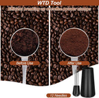 51mm Espresso Accessories Kit, Coffee Espresso Tamper Set, Spring-loaded Tamper, WDT Tool, Dosing Funnel and Silicone Gel Coffee Tamper Mat for Espresso Coffee Machines and 51 mm Portafilters