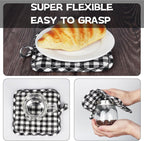 Oven Mitts and Pot Holders Set, Pack of 4, Heat Resistant Silicone Kitchen Mini Oven Mittens for 500 Degrees, Mini Oven Gloves and Hot Pads for Baking Grilling Barbecue Microwave Machine Washable