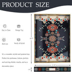 Spsyrine Serving Tray with Handles, Plastic Decorative Tray for Coffee Table, Living Room, Home Decor, 3040M