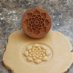 Wood Cookie Stamp, 2.5 Inch (Lotus Mandala CS-055)