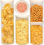 Urban Green Glass Food Storage Jar with Glass Lid, Food Canister Set with Airtight Lids, Pantry Jars for Kitchen Organization, Food Storage Containers in Set of 5