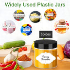 Plastic Jars with Lids, 48 Pcs 6 OZ Slime Containers with Screw On Lids Clear Round Plastic Storage Jars Refillable Container Jar for Travel Storage Home Kitchen Food