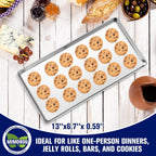 Mimorou 12 Pcs Baking Sheet Stainless Steel Cookie Small Metal Sheet Pans Professional Rectangle Oven Trays Kitchen Baking Cooking Oven and Toaster, Dishwasher Safe