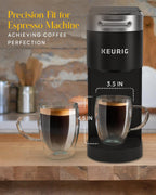 Kitchables Double Walled Glass Coffee Mugs Set of 2, 12oz - Insulated Glass Coffee Mugs for Cappuccino, Latte, Tea, Espresso - Latte Cup - Tazas Para Cafe