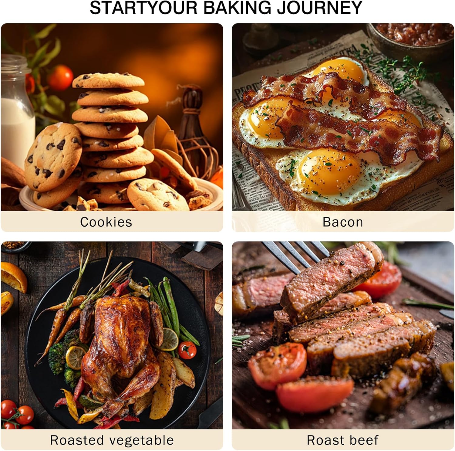 Baking Sheet Pan Set of 2, Cookie Sheets for Oven, Nonstick Half/Quarter/Jelly Roll Pans with Diamond Texture Pattern, 0.8mm Thick Heavy Duty Cookie Tray, Champagne Gold（17.5 * 11.8 * 1inch）