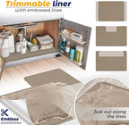 The Original Under Sink Mat - Adjustable Silicone mat, Waterproof Under The Sink Bathroom Vanity Mat - 28" x 19" or smaller