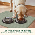 Cuisinart Dish Drying Mats for Kitchen Counter - (2) 18" x 24" Ultra Absorbent Dish Drying Mat XL - Foldable, Machine Washable, Fast Drying Dish Mat (Horizontal Stripes)