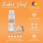 Bakell - Neon Orange Tinker Dust (4g, 1x Mini Spray Pump) Edible Glitter for Food, Desserts, and Beverages!