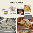 27oz Platinum Silicone Microwave Steamer Pot with Handle & Lid - Korea 100% Food-Grade Steamer Bowl, Heat-Resistant Cooker with Steam Holes, Easy Clean, Dishwasher Safe, Dry Rose