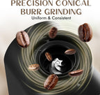 Conical Burr Coffee Grinder, Coffee Beans Grinder with 30 Grinding Settings, Automatic Burr Mill Grinder for Home Use, Touchscreen, 2-12 Cups