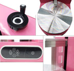 TECHTONGDA Cake Decorating Coating Machine Cream Spreading Automatic Frosting Turntable with Graduated Scraper 60-320RPM Rotating Speed for 4-12inch Cakes Pink