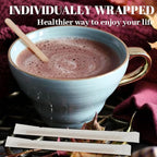 ANTETOK Wooden Coffee Stirrers - Coffee Stir Sticks 5.5 Inch,100pcs Individually Wrapped Disposable Swizzle Sticks,Swizzle Drink Sticks for Coffee,Tea,Cocktail and Hot Chocolate