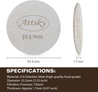 53.5mm Espresso Puck Screen, Espresso Filter for 54mm Portafilter Filter Basket, Reusable Espresso Screen with 1.7mm Thickness 150μm 316 Stainless Steel