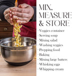 Bellemain Stainless Steel Non-Slip Mixing Bowls with Lids (5 Piece, Silver/Black)