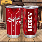 Hyturtle Personalized Baseball Tumbler Baseball Players Design Stainless Steel Double Walled Vacuum Insulated Tumblers 20oz30oz Coffee Travel Mug Cup Christmas Gift For Men Boys Friends Dad Sports Fan