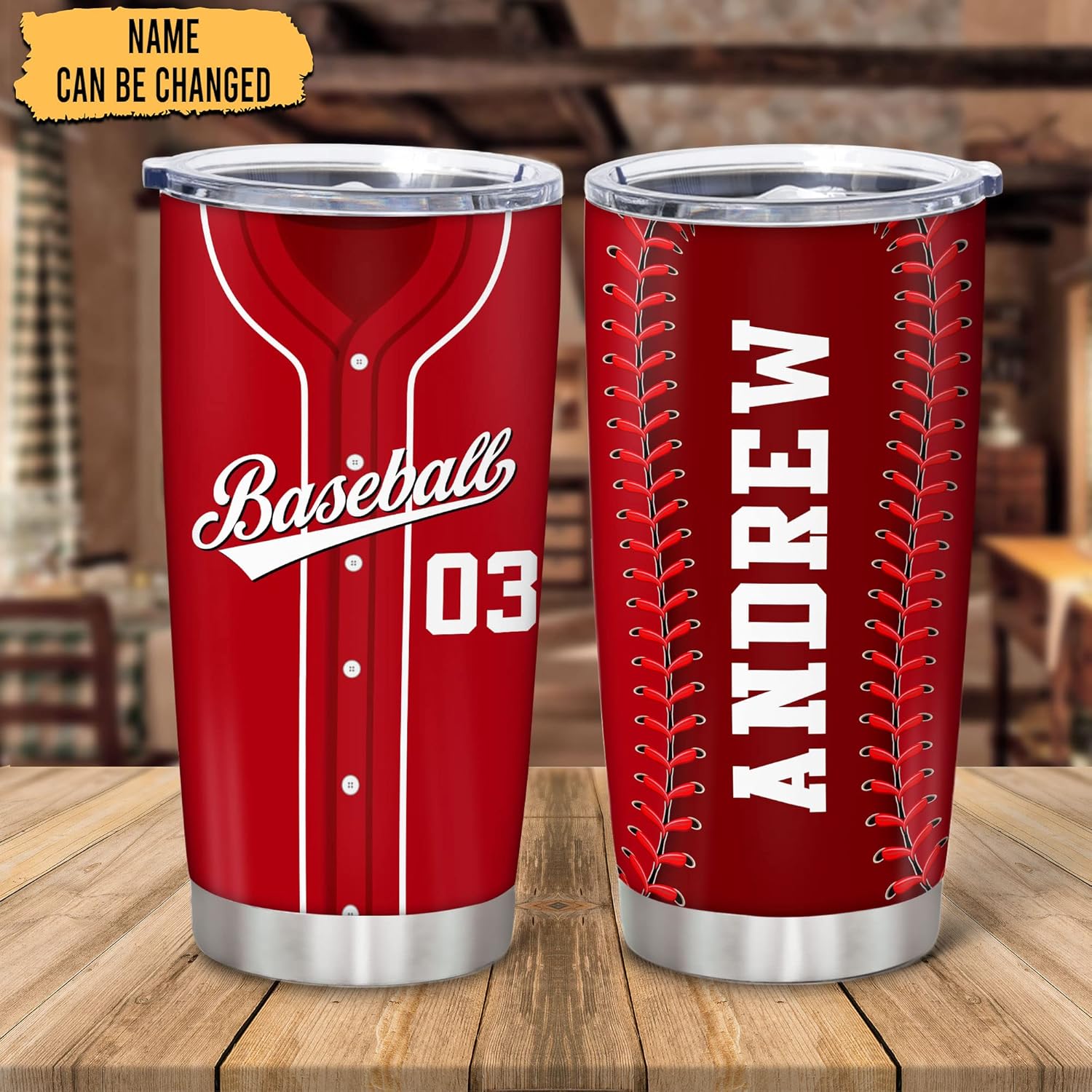 Hyturtle Personalized Baseball Tumbler Baseball Players Design Stainless Steel Double Walled Vacuum Insulated Tumblers 20oz30oz Coffee Travel Mug Cup Christmas Gift For Men Boys Friends Dad Sports Fan