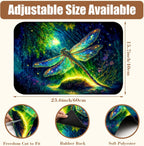 Magic Dragonfly Forest Coffee Mat - Absorbent Dish Drying Mat for Kitchen Counter, Hide Stain, Rubber Backed Bar Accessories, Fits Under Maker, Pot, Espresso Machine, 15.7 x 23.6 Inch