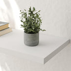 Wall Shelf Set of 2, White Floating Shelves 30 in W x 10 in D x 1 in H, Wooden Floating Wall Shelf with Invisible Brackets for Living Room/Bedroom/Bathroom/Kitchen Storage and Decor