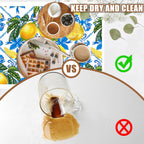 Lemon Fruit and Purple Flower Coffee Mat Absorbent Dish Drying Mat for Kitchen Counter Hide Stain Rubber Backed Coffee Bar Accessories Fit Under Espresso Machine Dish Drainer, 15.7 x 23.6 Inch