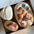 Woodard & Charles Set of 4 Personal Serving Trays – Perfect for Charcuterie, Breakfast Baked Goods, Sushi, Crudites