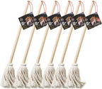 Better Grillin BBQ Bastin Mop Basting Barbecue Brush/Mop Easily Applies Marinades, Sauces, Washes Out, 16in Handle, 6pk