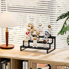 Giikin 3 Tier Spice Rack, Cabinet Organizer Shelf, Wooden Spice Rack for Countertop, Kitchen Counter Storage Shelves Cupcake Stand Holder Display Stand, Black