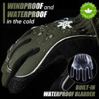 HANDLANDY Winter Insulated Work Gloves, 3M Thinsulate Thermal Water-Resistant Gloves for Men Women Touch Screen, Warm Ski Snowboard Cold Weather Gloves (Army Green, 2X-Large)