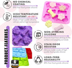 RUGVOMEM Set of 8 Silicone Dog Treat Molds, 3 Pieces 2 in 1 Dog Paw and Bone Shaped Molds & 5 Pieces Bone Cookie Cutter