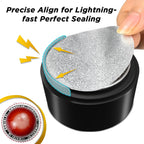 CAPMESSO Reusable Vertuo Pod Refill Kit, Faster Seal Reusable Nespresso Vertuo Pods with Fill & Press Brush,100pcs Aluminum Foil Lids for Refillable Nespresso Pods Vertuo