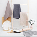 Homaxy 100% Cotton Waffle Weave Kitchen Dish Towels, Ultra Soft Absorbent Quick Drying Cleaning Towel, 13 x 28 Inches, 12-Pack, Mixed Color