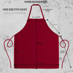 GREEN LIFESTYLE 12 Pack Professional Chef Apron – Grilling Aprons for Men, Waterproof Cooking Apron for BBQ, Work or Restaurant Use, Kitchen Aprons for Women – Burgundy, No Pockets