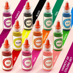 Oil Based Food Coloring for Chocolate 10 Colors Edible Food Dye for Sugar Candy Melts Oil Frosting Icing Dye for Backing Cookies Fondant Food Color for Cake Decorating - 0.25 Fl. Oz/Bottles