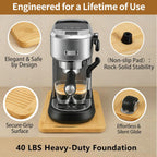 Bamboo Appliance Slider|16"D x 13"W Sliding Tray for Coffee Maker on Countertop|Heavy-Duty Coffee Pot Slider Tray & Kitchen Caddy for KitchenAid Mixer, Air Fryer