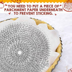 Patelai 1 Pcs Stainless Steel Pie Weights for Baking Universal Fit Pie Weight for 7-10 Inch Pies Round Metal Pies Weights Chain Dishwasher Safe Durable Blind Baking Dough Cooking Pastry (8 Inch)