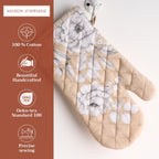 Maison d' Hermine Oven Gloves 100% Cotton Oven Mitt 7" x 13" with Loop Heat Resistant, BBQ, Cooking Gloves, Baking, Grilling, Kitchen, Handling Hot Pans (Pack of 1, Pretty Autumn)