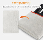 932°F Extreme Heat Resistant Gloves for Tansyan Grill BBQ, Waterproof Long Sleeve Pit Grill Gloves for Fryer, Baking, Oven,Smoker,Fireproof, Oil Resistant Neoprene Coating（14-Inch ）